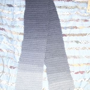 Gray Ombre Crocheted Scarf